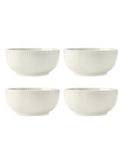 Mikasa Set of 4 White Cranborne Ceramic Cereal Bowl - Image 3 of 6