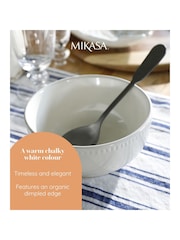 Mikasa Set of 4 White Cranborne Ceramic Cereal Bowl - Image 5 of 6