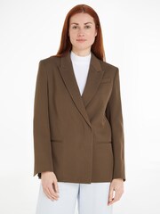 Calvin Klein Natural Wool Twill Blazer - Image 1 of 2