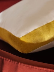MADE.COM Cream Petra Cotton Velvet Boxy Cushion - Image 2 of 4