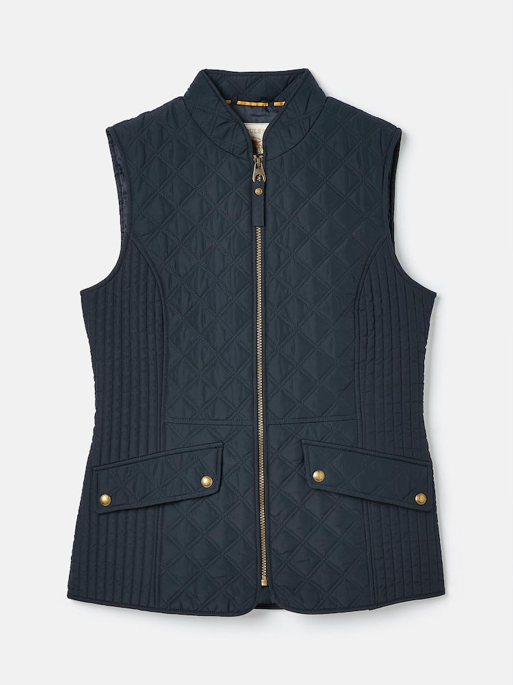 Minx Navy Blue Showerproof Diamond Quilted Gilet - Image 9 of 9 Minx Navy Blue Showerproof Diamond Quilted Gilet - Image 9 of 9