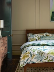 Nina Campbell Green Tree Fern Corded Leaves Cushion - Image 2 of 6