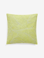 Nina Campbell Green Tree Fern Corded Leaves Cushion - Image 4 of 6