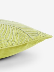Nina Campbell Green Tree Fern Corded Leaves Cushion - Image 5 of 6