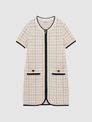Reiss Pink Mila 9-14 yrs Twill Short Sleeve Dress - Image 2 of 6