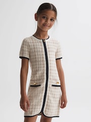 Reiss Pink Mila 9-14 yrs Twill Short Sleeve Dress - Image 3 of 6