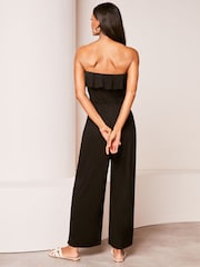 Lipsy Black Jersey Bandeau Holiday Shop Jumpsuit - Image 2 of 4
