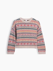 Gap Fair Isle Oversized Crew Neck Jumper (4-13yrs) - Image 4 of 5