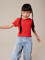 Red Textured Top (3-16yrs) - Image 2 of 8