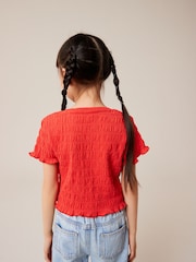 Red Textured Top (3-16yrs) - Image 4 of 8