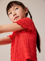 Red Textured Top (3-16yrs) - Image 5 of 8