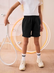 Negro - Pantalones cortos escolares de punto de algodón 100% (3-16 años) - Imagen 1 de 4
