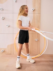 Negro - Pantalones cortos escolares de punto de algodón 100% (3-16 años) - Imagen 2 de 4