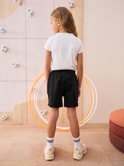 Negro - Pantalones cortos escolares de punto de algodón 100% (3-16 años) - Imagen 3 de 4