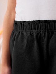 Black 100% Cotton Jersey School Shorts (3-16yrs) - Image 5 of 8
