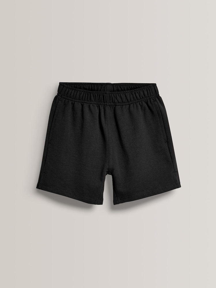 Black 100% Cotton Jersey School Shorts (3-16yrs) - Image 6 of 8
