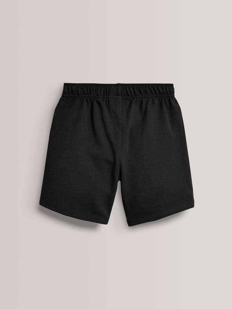 Black 100% Cotton Jersey School Shorts (3-16yrs) - Image 7 of 8
