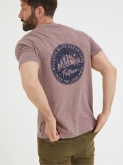 FatFace Purple Long Path Printed T-Shirt - Image 2 of 4