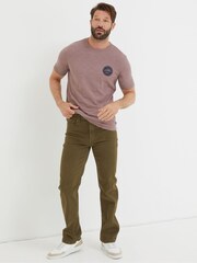FatFace Purple Long Path Printed T-Shirt - Image 3 of 4