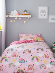 Silentnight Yellow Kids Healthy Growth Rainbow Duvet Cover and Pillowcase Set - Image 1 of 4