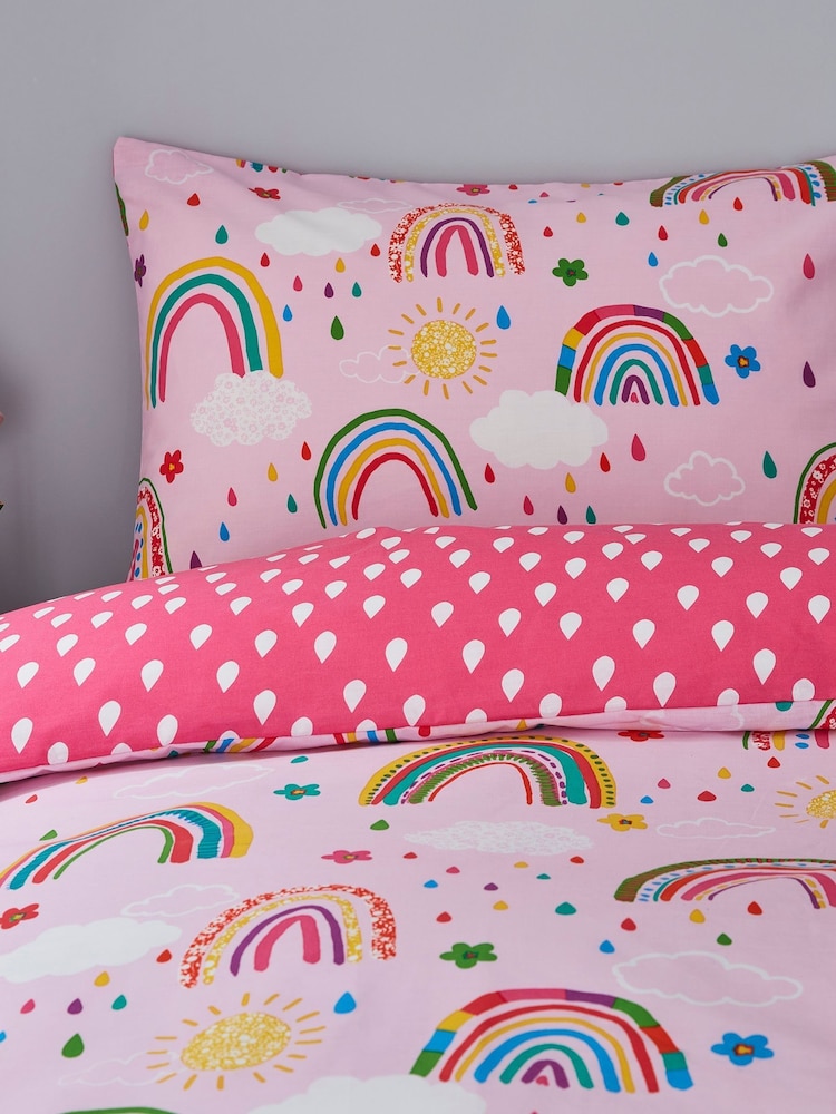 Silentnight Yellow Kids Healthy Growth Rainbow Duvet Cover and Pillowcase Set - Image 2 of 4