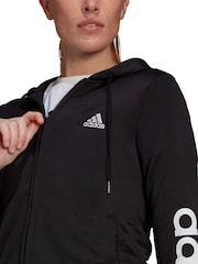 črna/bela - adidas Sportswear trenirka Essentials z logotipom iz francoskega frotirja - Slika 3 iz 6