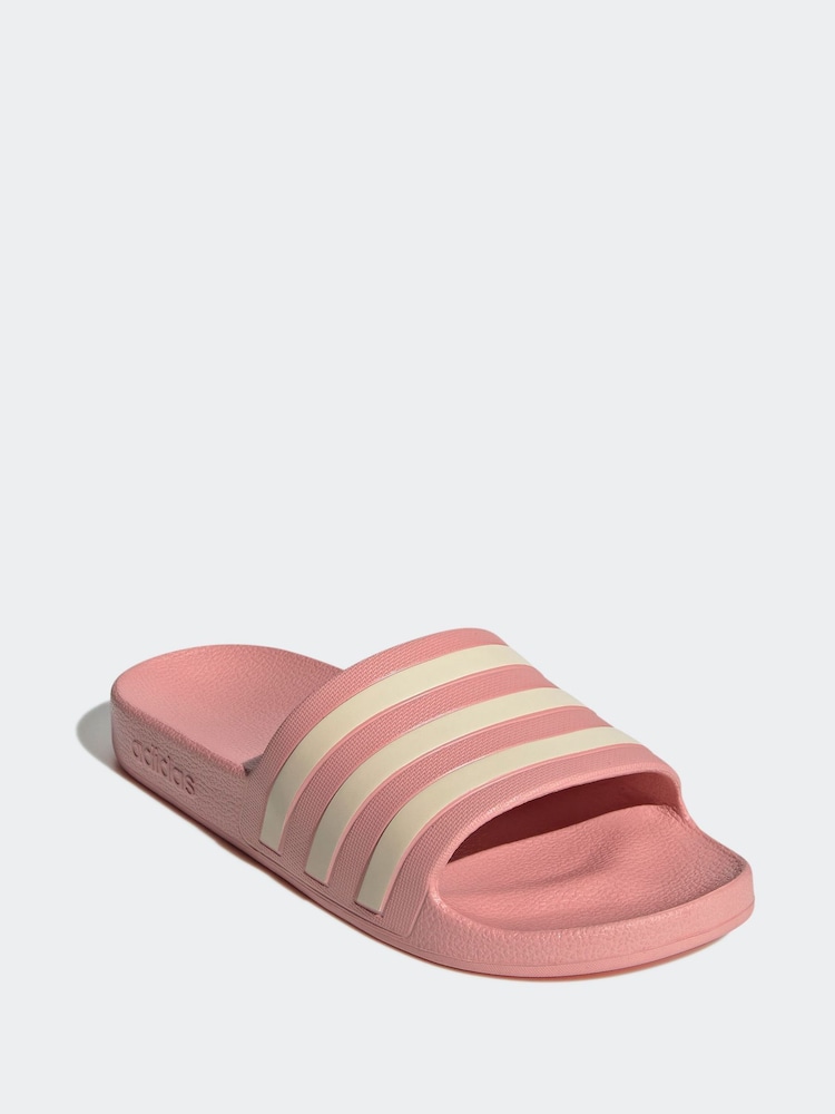 adidas Pink Adilette Aqua Sliders - Image 3 of 8