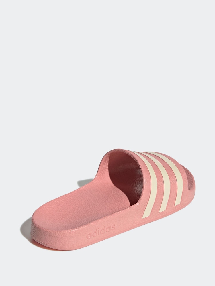 adidas Pink Adilette Aqua Sliders - Image 4 of 8