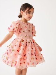 Baker by Ted Baker Pink 3D Butterfly Dress - Image 3 of 10