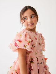 Baker by Ted Baker Pink 3D Butterfly Dress - Image 4 of 10