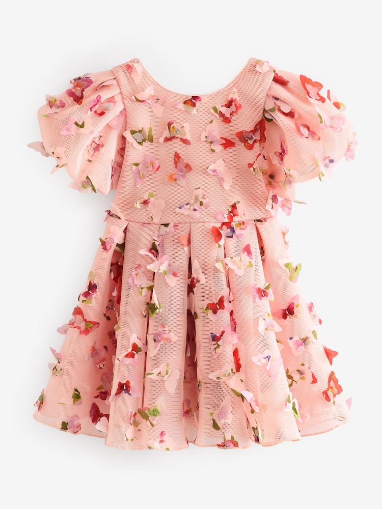 Baker by Ted Baker Pink 3D Butterfly Dress - Image 7 of 10