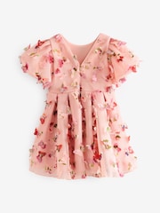 Baker by Ted Baker Pink 3D Butterfly Dress - Image 8 of 10