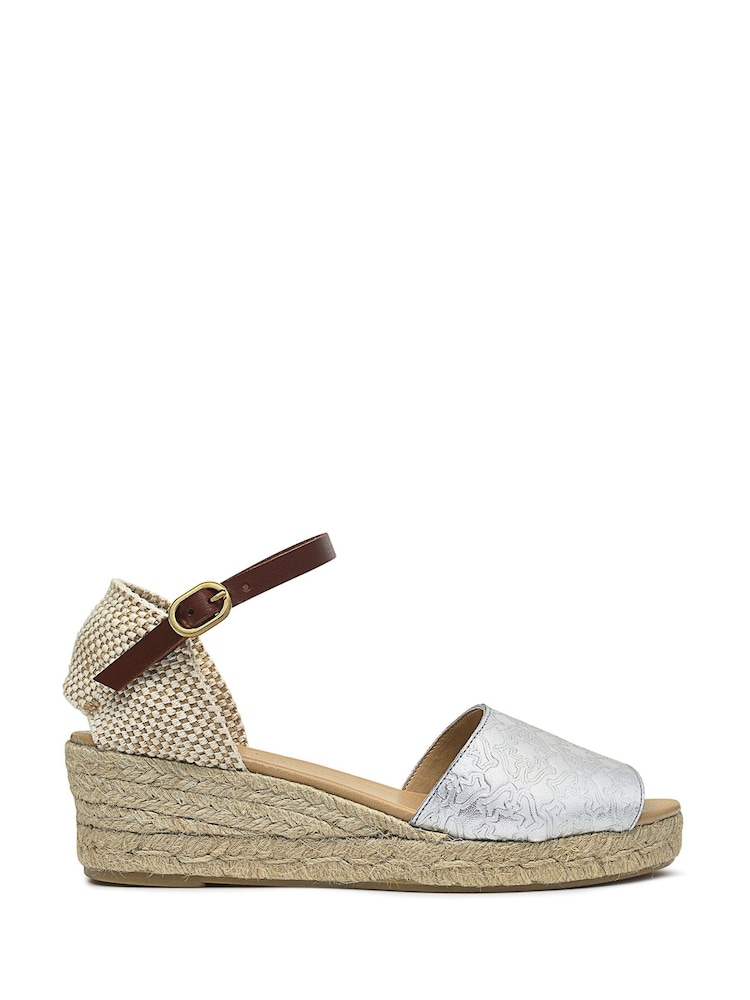 Radley London Silver Glasshouse Walk Heirloom Embossed Midi Wedge - Image 1 of 3