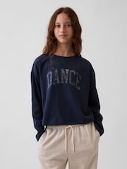 Gap Navy Dance Long Sleeve Graphic T-Shirt (4-13yrs) - Image 1 of 4