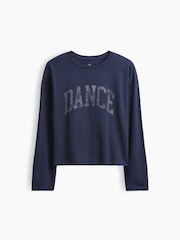 Gap Navy Dance Long Sleeve Graphic T-Shirt (4-13yrs) - Image 3 of 4