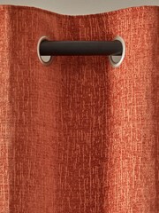 Burnt Orange Next Heavyweight Chenille Eyelet Blackout/Thermal Curtains - Image 4 of 7