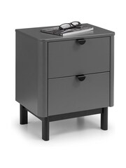 Julian Bowen Grey Chloe 2 Drawer Bedside Table - Image 5 of 7