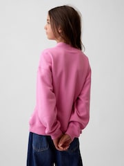 Gap Pink Vintage Soft Oversized Mock Neck Logo Sweatshirt (4-13yrs) - Image 2 of 5