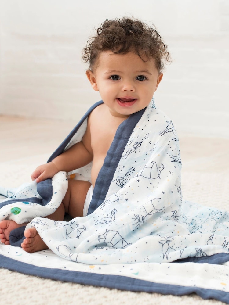 aden + anais White Dream Silky Soft Muslin Stargaze Blanket - Image 1 of 3