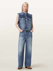 AllSaints Blue Mav Stud Waistcoat - Image 2 of 6