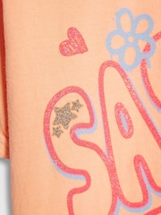 River Island Orange Sassy Era Smile T-Shirt - Image 4 of 4