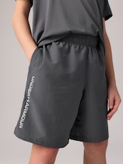 Under Armour Grey Woven Wordmark Shorts - Image 1 of 6