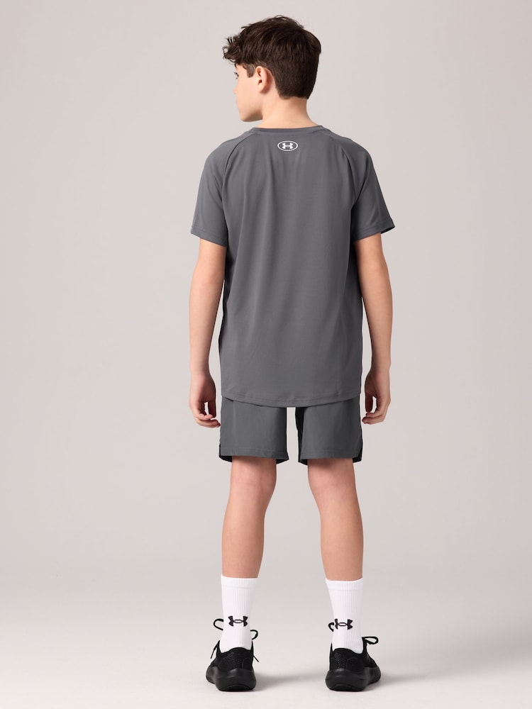 Under Armour Grey Woven Wordmark Shorts - Image 2 of 6