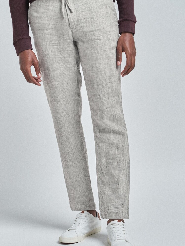 Light Grey 100% Linen Trousers - Image 1 of 6 Light Grey 100% Linen Trousers - Image 1 of 6
