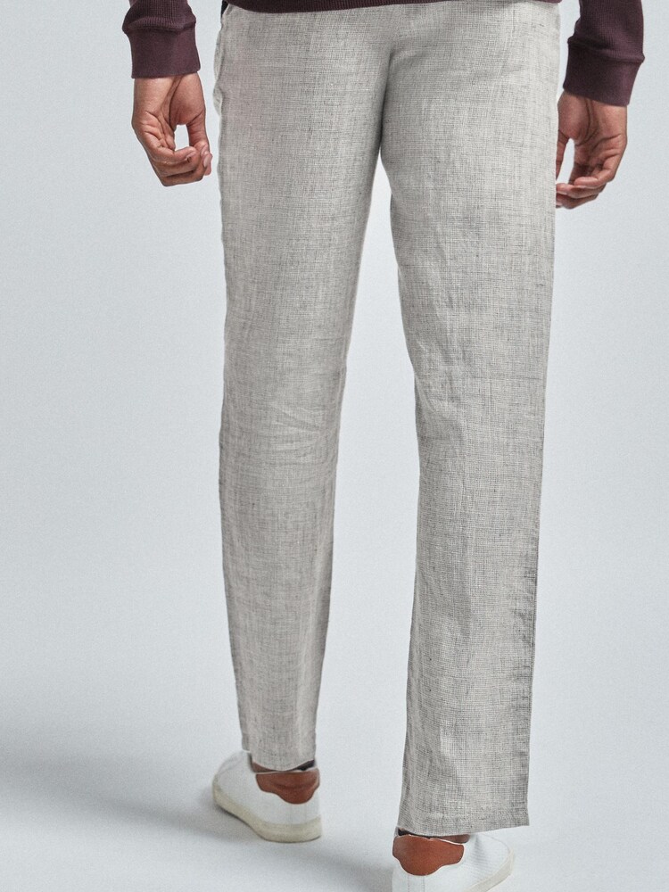 Light Grey 100% Linen Trousers - Image 2 of 6 Light Grey 100% Linen Trousers - Image 2 of 6