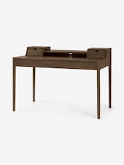 MADE.COM Dark Stain Oak Leonie Wide Office Desk - Image 4 of 6
