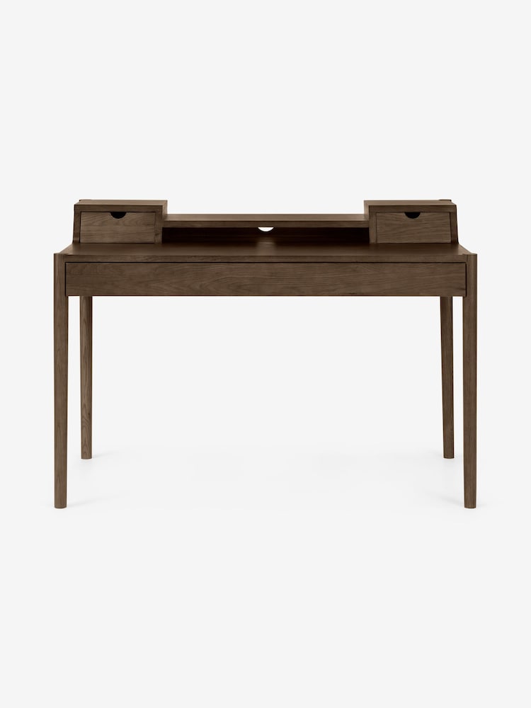 MADE.COM Dark Stain Oak Leonie Wide Office Desk - Image 6 of 6