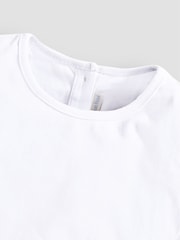 JoJo Maman Bébé White Pretty T-Shirt - Image 5 of 6