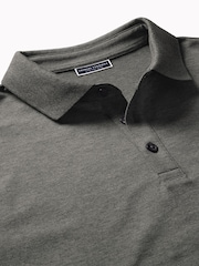 Charles Tyrwhitt Grey Marl Short Sleeve Cotton Tyrwhitt Pique Polo Shirt - Image 4 of 5
