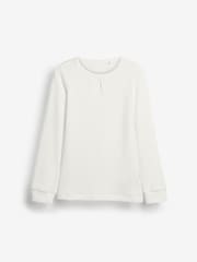 Pink/White 2 Pack Long Sleeved Thermal Tops (2-16yrs) - Image 3 of 4